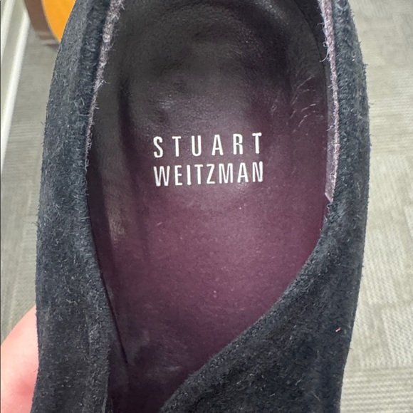 Stuart Weitzman Aohki Black Suede Bow Heels, size 7 - Picture 5 of 13